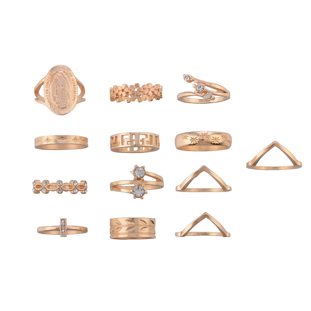 Englischer Virgin Diamantring-Set mit 13 Ringen