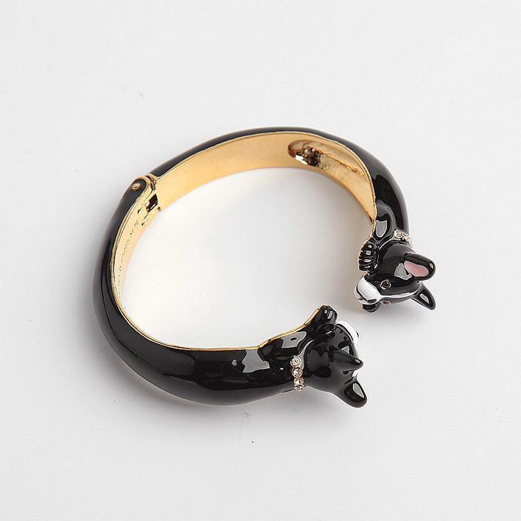 Qingdao Ornament Emaille Glasur Schwarz Armband Armband Halskette Halskette Ring Anzug Anhänger