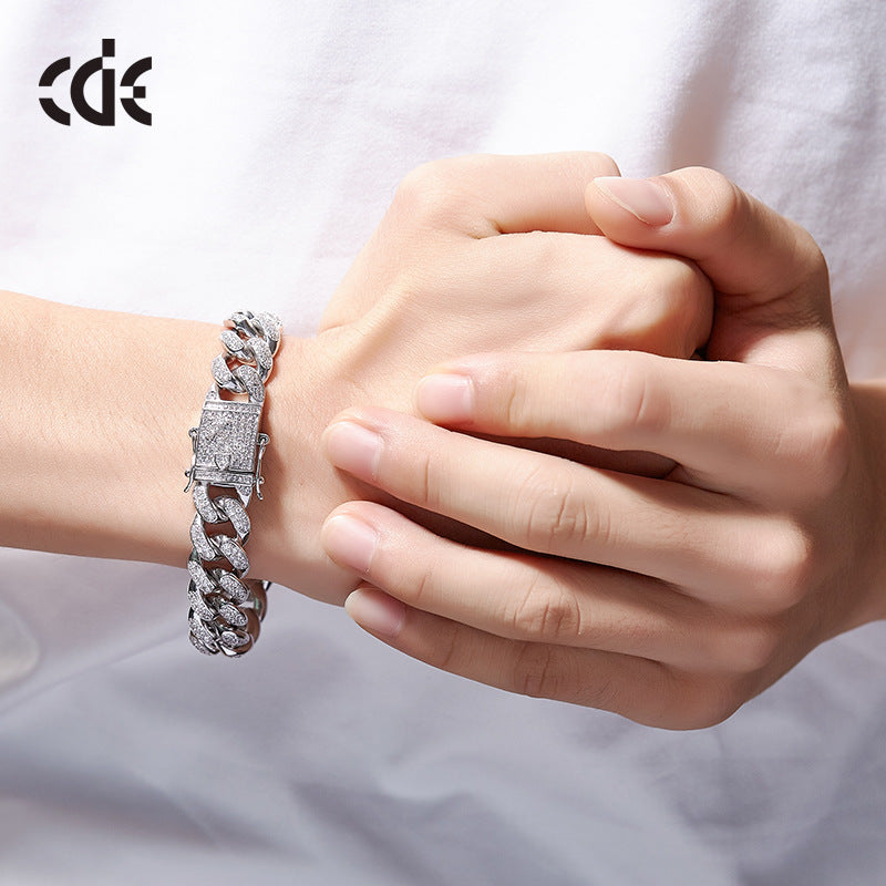 Amazon grenzüberschreitende europäische und amerikanische Hip-Hop-Accessoires Herrenarmband Kubanische Kette