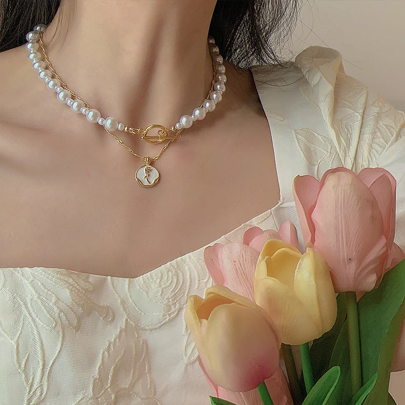 French Retro Pendant Necklace For Women
