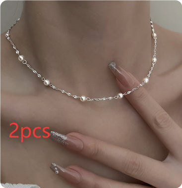 S925 Silver Personality Clavicle Punk Feather Necklace