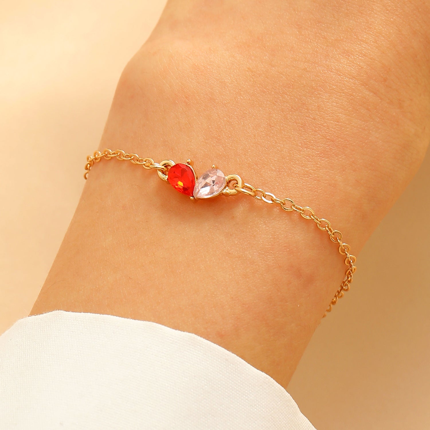 Pulsera de Amigas y Novias con Bloques de Color de Moda