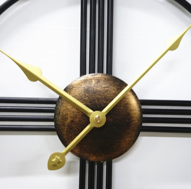 Clásicos relojes de pared 3D silenciosos con números romanos