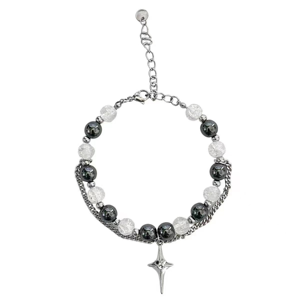 Cold Wind Ice Crack Beads Stitching Bracelet