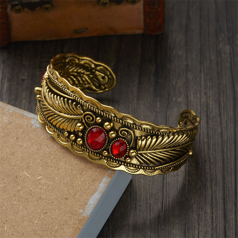 Vintage Navajo Style Oval Turquoise Bracelet