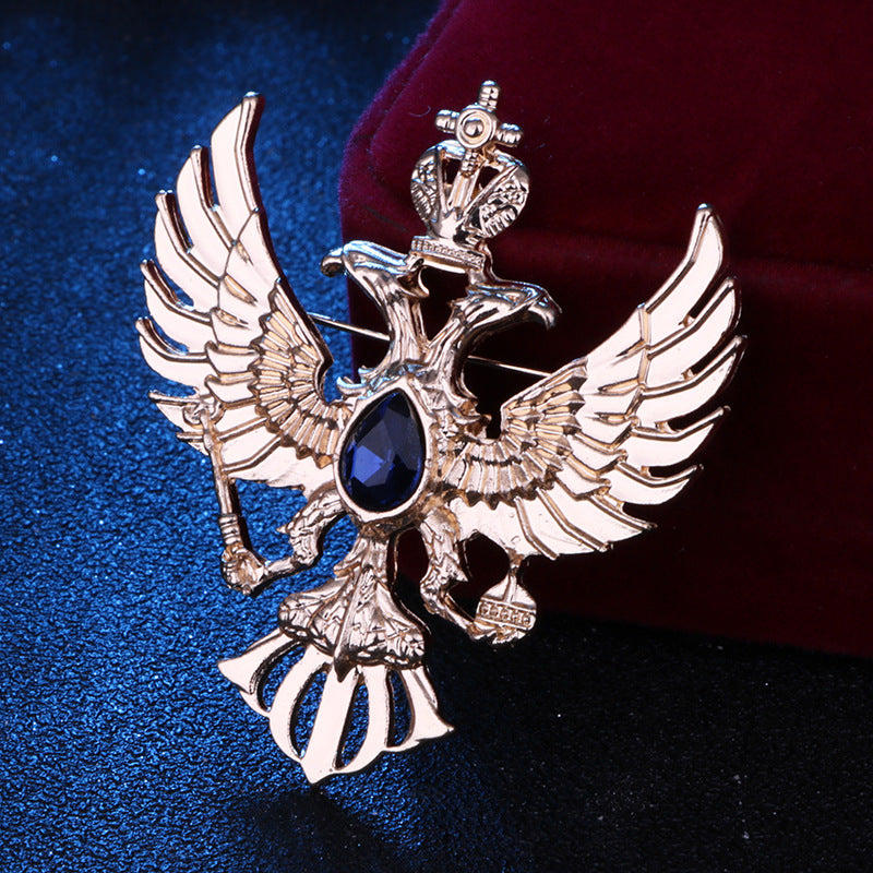 Broche Águila Corona Traje para Hombre