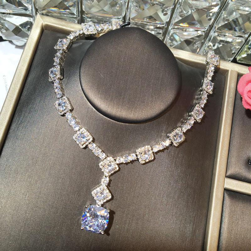 Brautschmuck Halskette Ohrringe Hochzeit Schmuckset