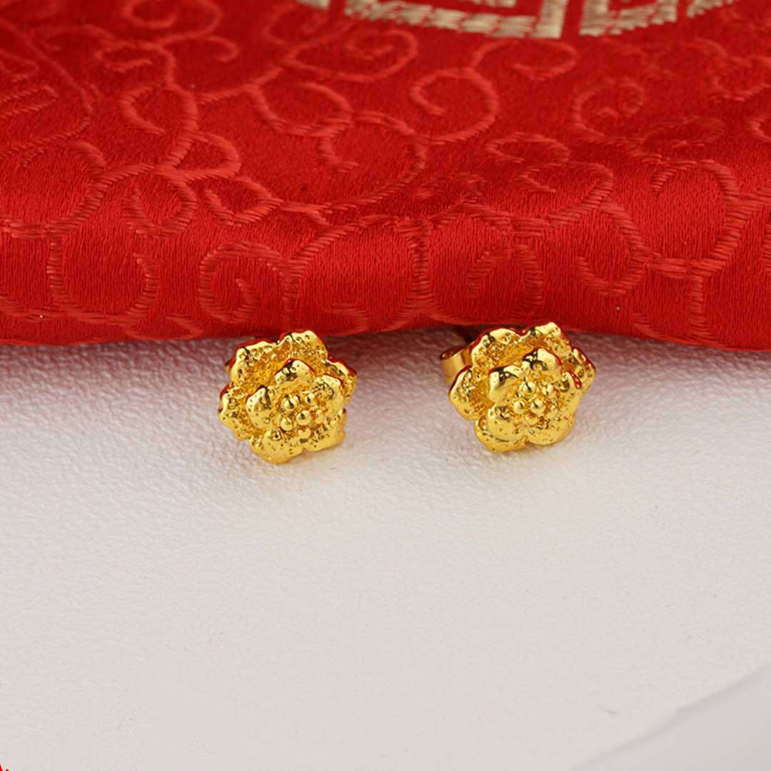24K vergoldete Ohrringe Euro Gold Schmuck Neue beliebte Ohrringe
