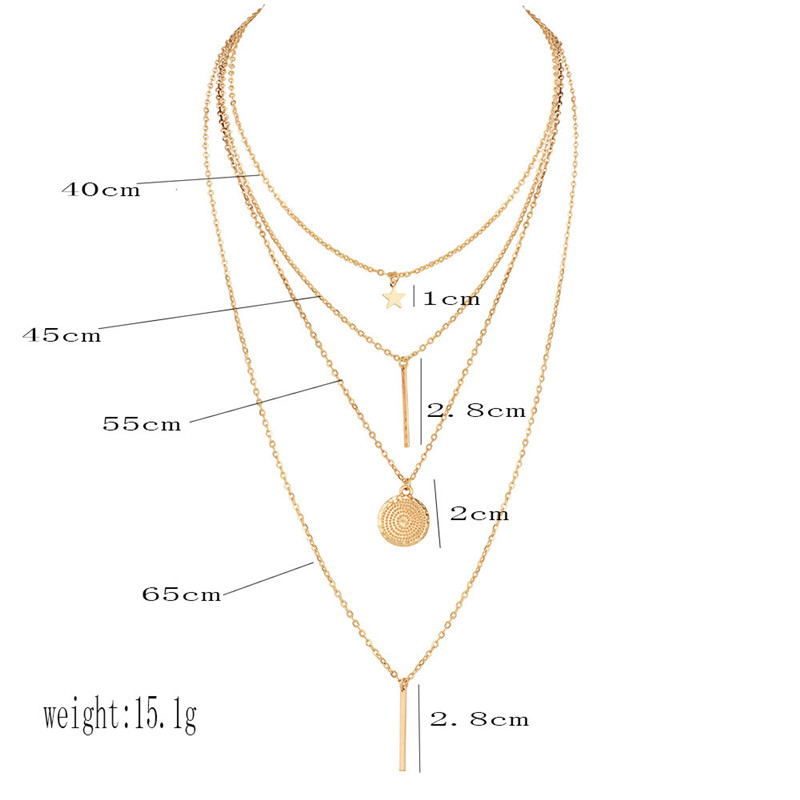 New Boho Vintage Multi-layer Pendant Necklace