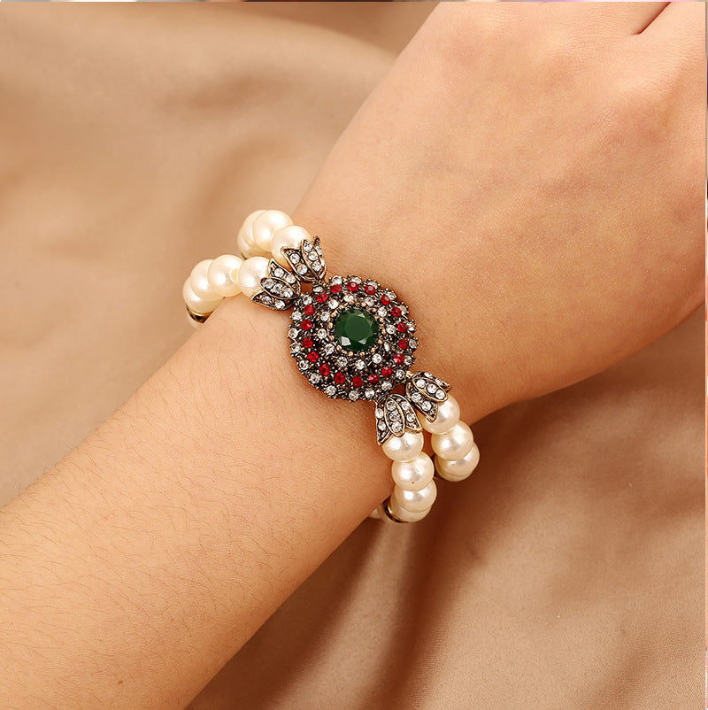 Pulsera de perlas de lujo