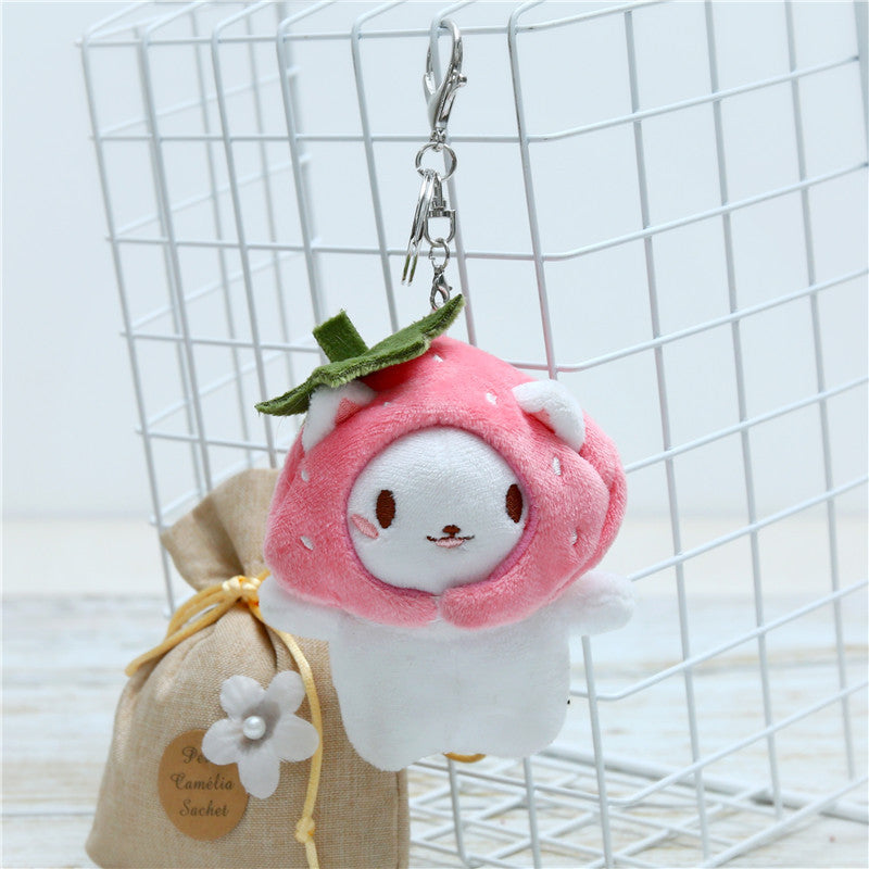 Llavero - Muñeco de peluche de mosquetón, aspecto lindo y encantador, pollito, gato, perro, oso, nube, gamberro