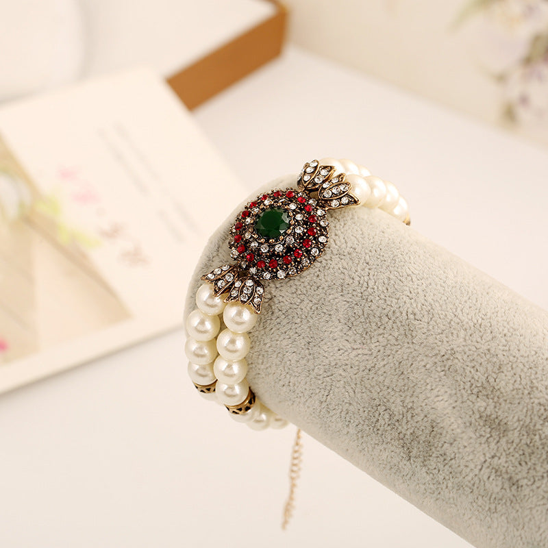 Pulsera de perlas de lujo
