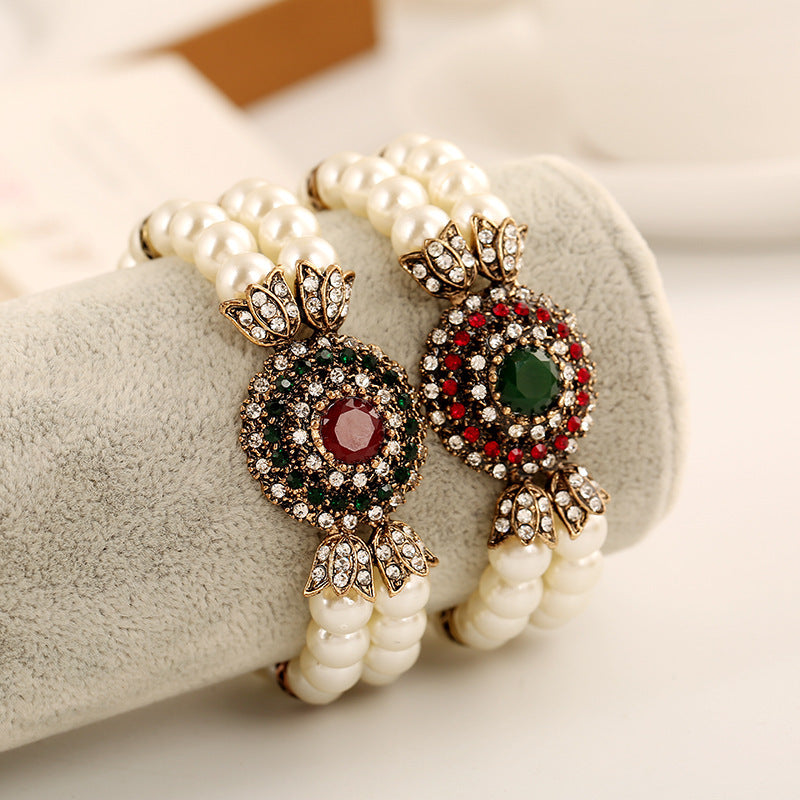 Pulsera de perlas de lujo