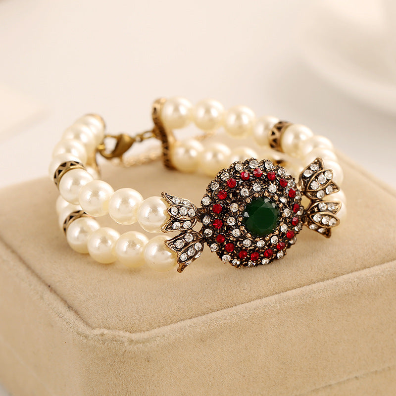 Pulsera de perlas de lujo