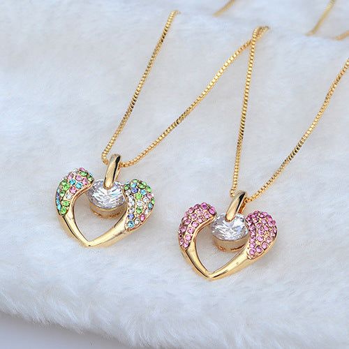 Kristallhalskette koreanischer kleiner Schmuck