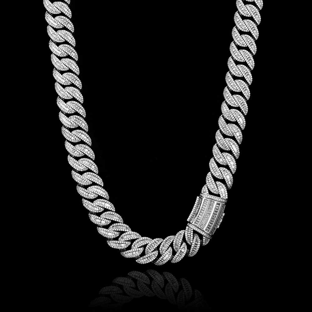 Hip Hop 15mm20mm Halskette Miami Schnalle Kubanische Kette Echt Vergoldet Armband