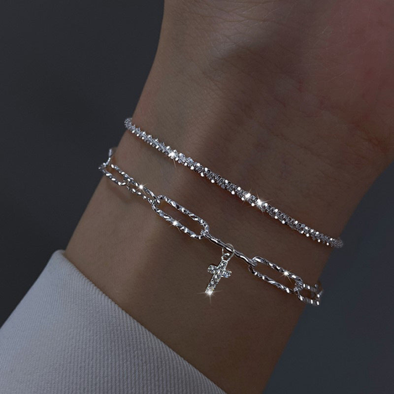 Gold- und Silber-Strass-Armband Damenschmuck