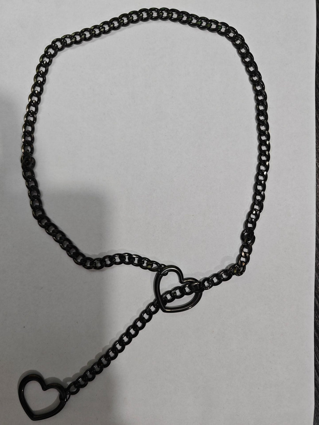 Edelstahl Lariat Herz Halskette Persönlichkeit Schwerer Ring Kubanische Lange Kette Punk Rock Slipchain Choker Halsband Für Frauen Männer