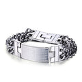 Herrenarmband Kreuz-Schrift