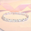 925er Silber Armband Weiblich Hochzeit Accessoires Damen Mode Zirkon Geometrisches Armband