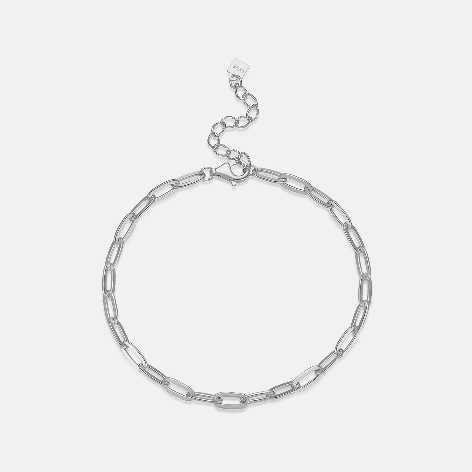 Cool Style Simple All-match Texture S925 Sterling Silver Bracelet
