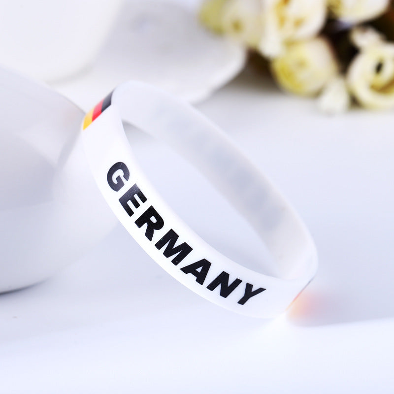 Pulsera de silicona de fútbol de la Copa Mundial de Qatar Pulsera deportiva