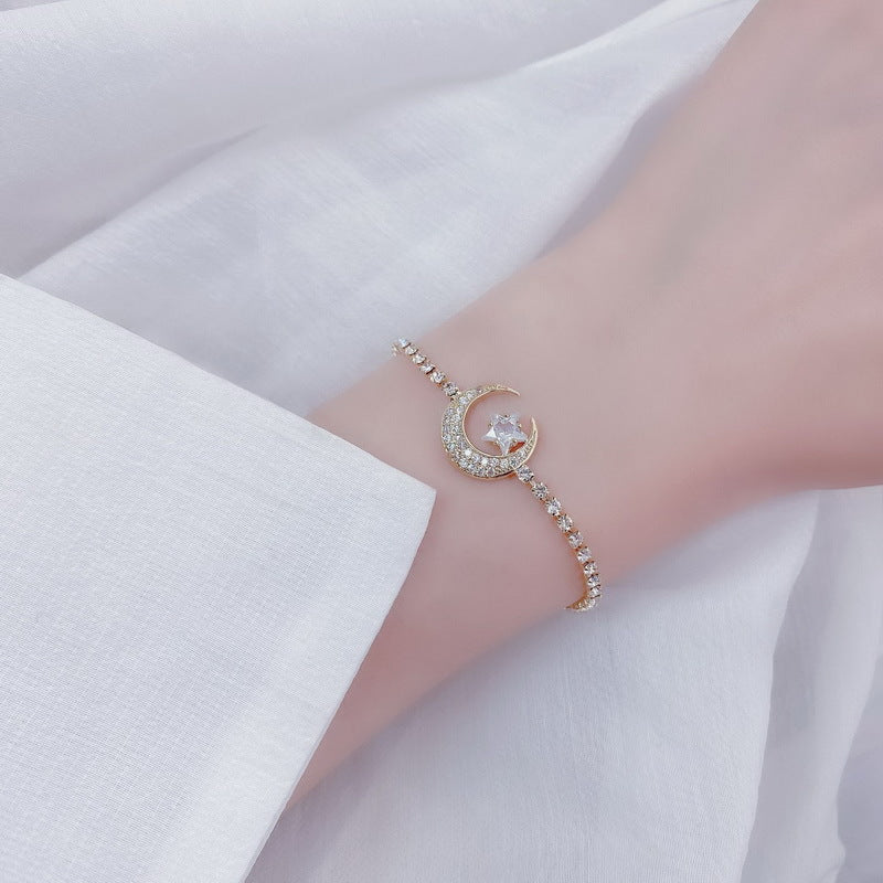 Pulsera Fina Coreana de Circonitas para Mujer