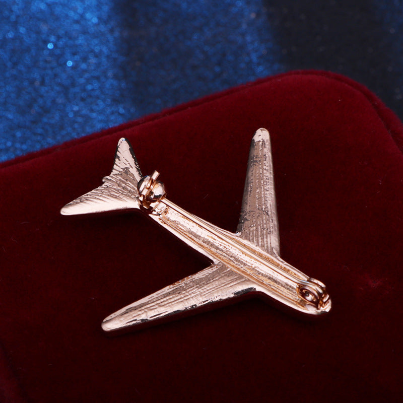 Herrenmode Einfache Geometrische Flugzeug Brosche