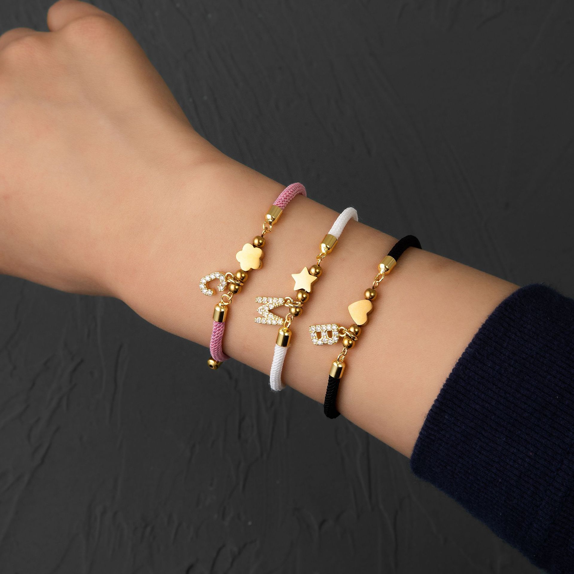 26 Letter Stainless Steel Bracelet