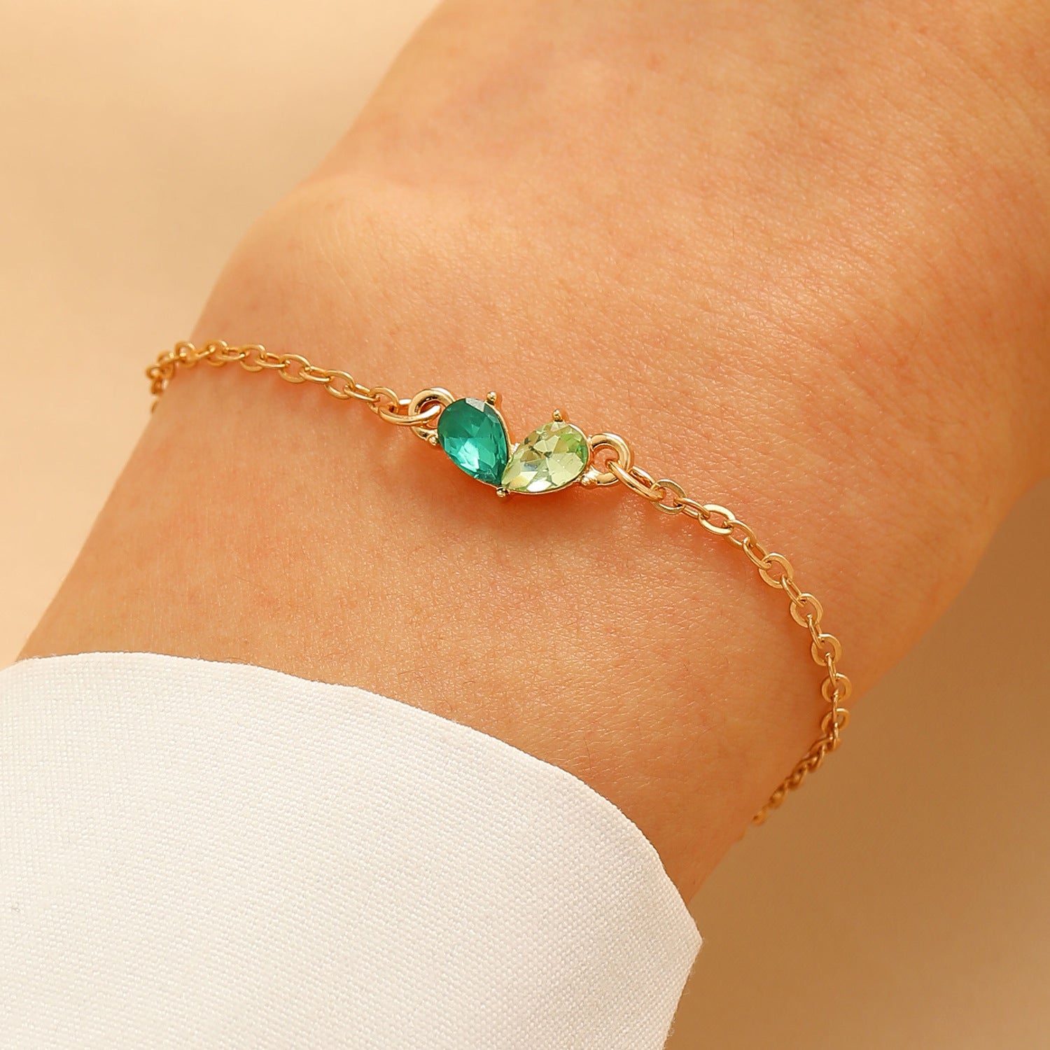 Pulsera de Amigas y Novias con Bloques de Color de Moda