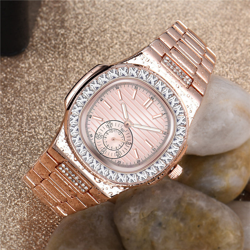 Relojes de regalo de lujo de aleación con diamantes para hombre