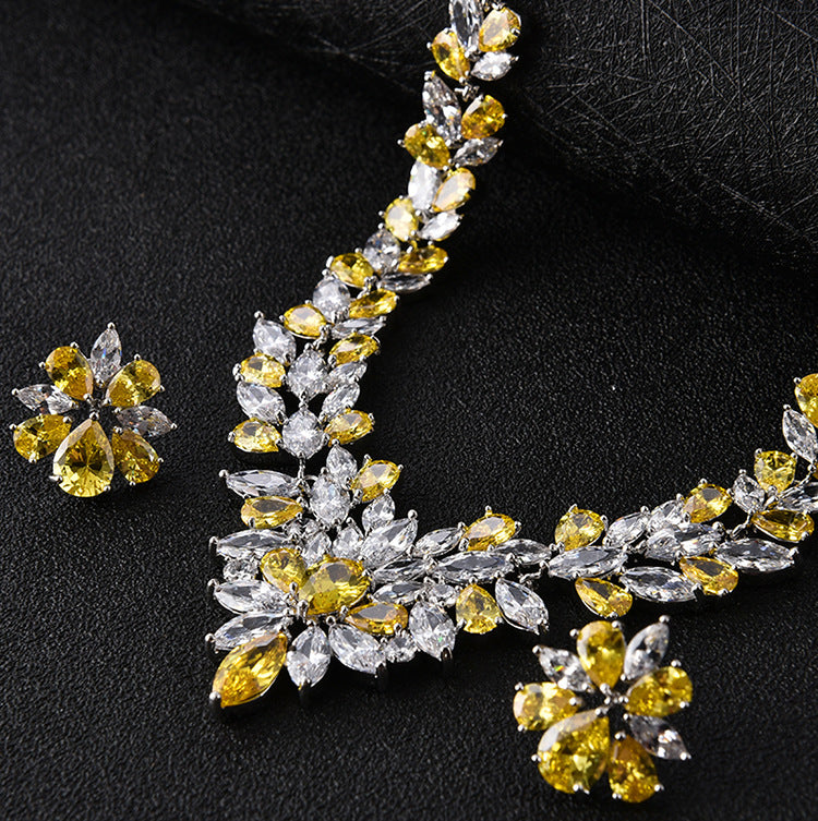 Eisblumen Ohrringe Schmuckset