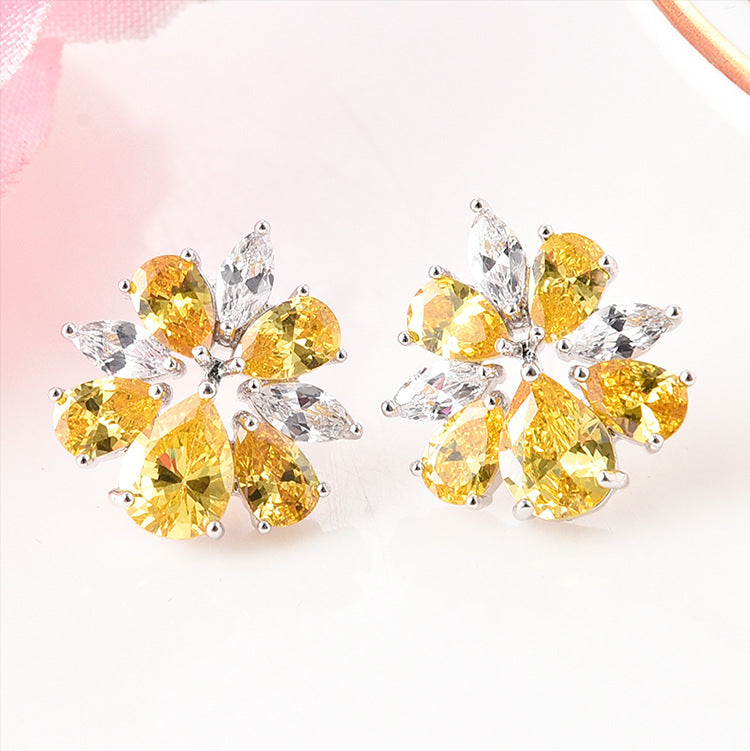 Eisblumen Ohrringe Schmuckset