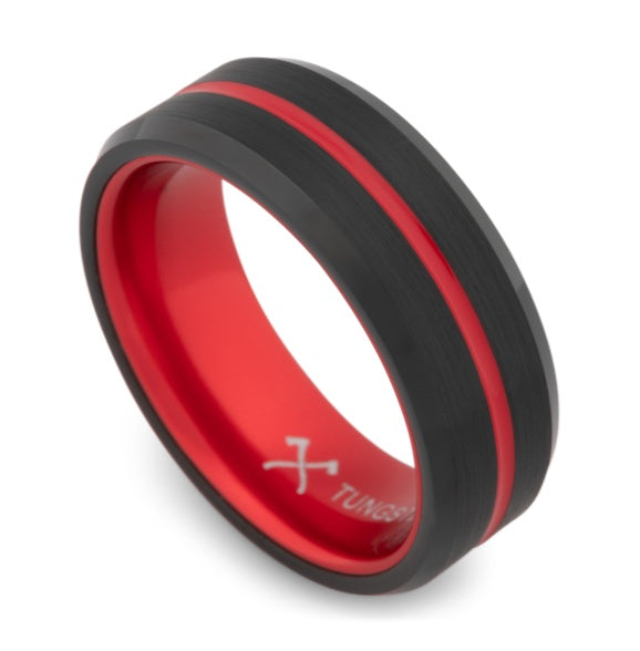 Feuerstreifen Wolframcarbid-Ring