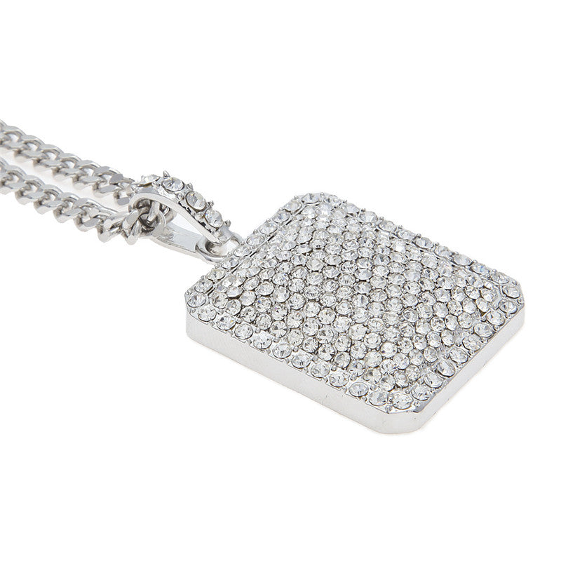 Hiphop Hip-Hop Voll-Diamant Kubanische Halskette Herren Set