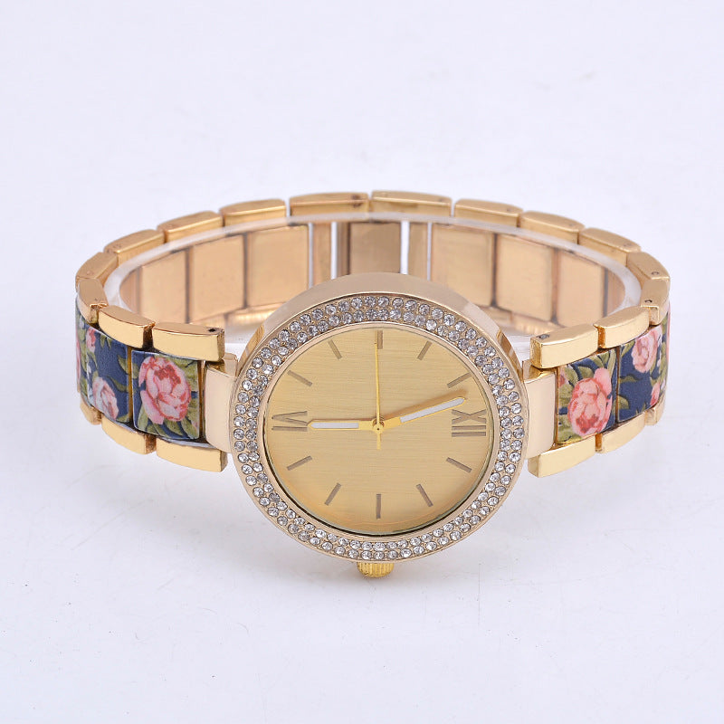 Mode-Edelstahl-Uhr Damen
