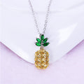 Juego de collar y aretes de piña de cristal Aretes de árbol de coco