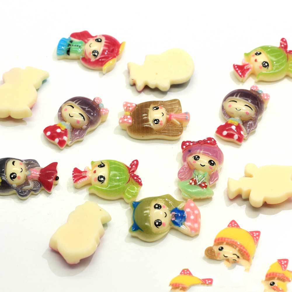 Bonito parche de resina de princesa de dibujos animados para niña, para hacer diademas y horquillas, accesorios, material decorativo para la funda del teléfono