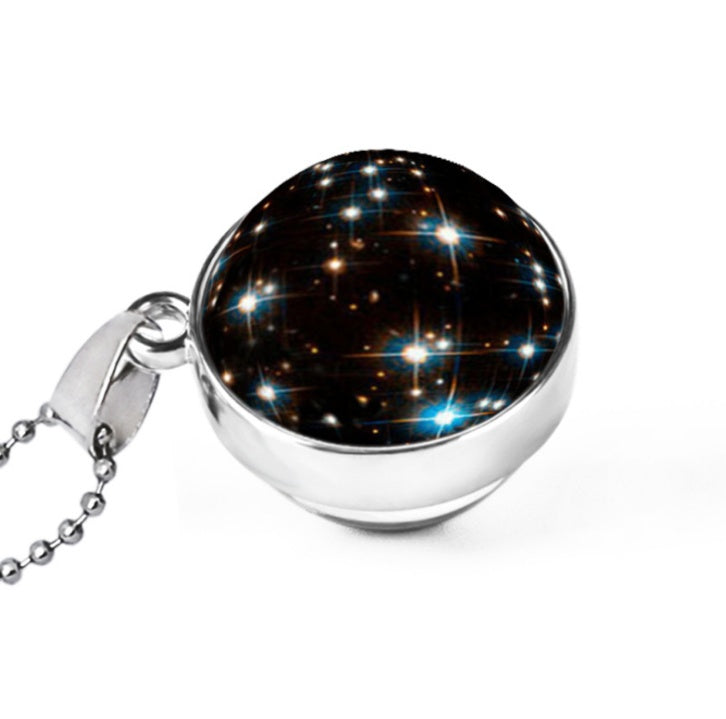 Hemisphäre doppelseitige Galaxie Sternenhimmel Edelsteinkette