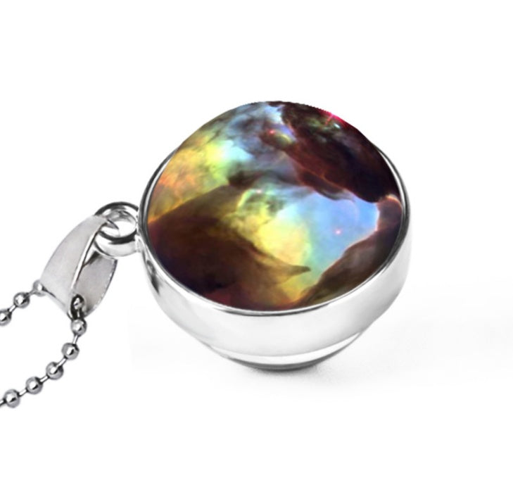 Hemisphäre doppelseitige Galaxie Sternenhimmel Edelsteinkette