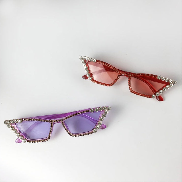 Gafas de sol con montura de diamante