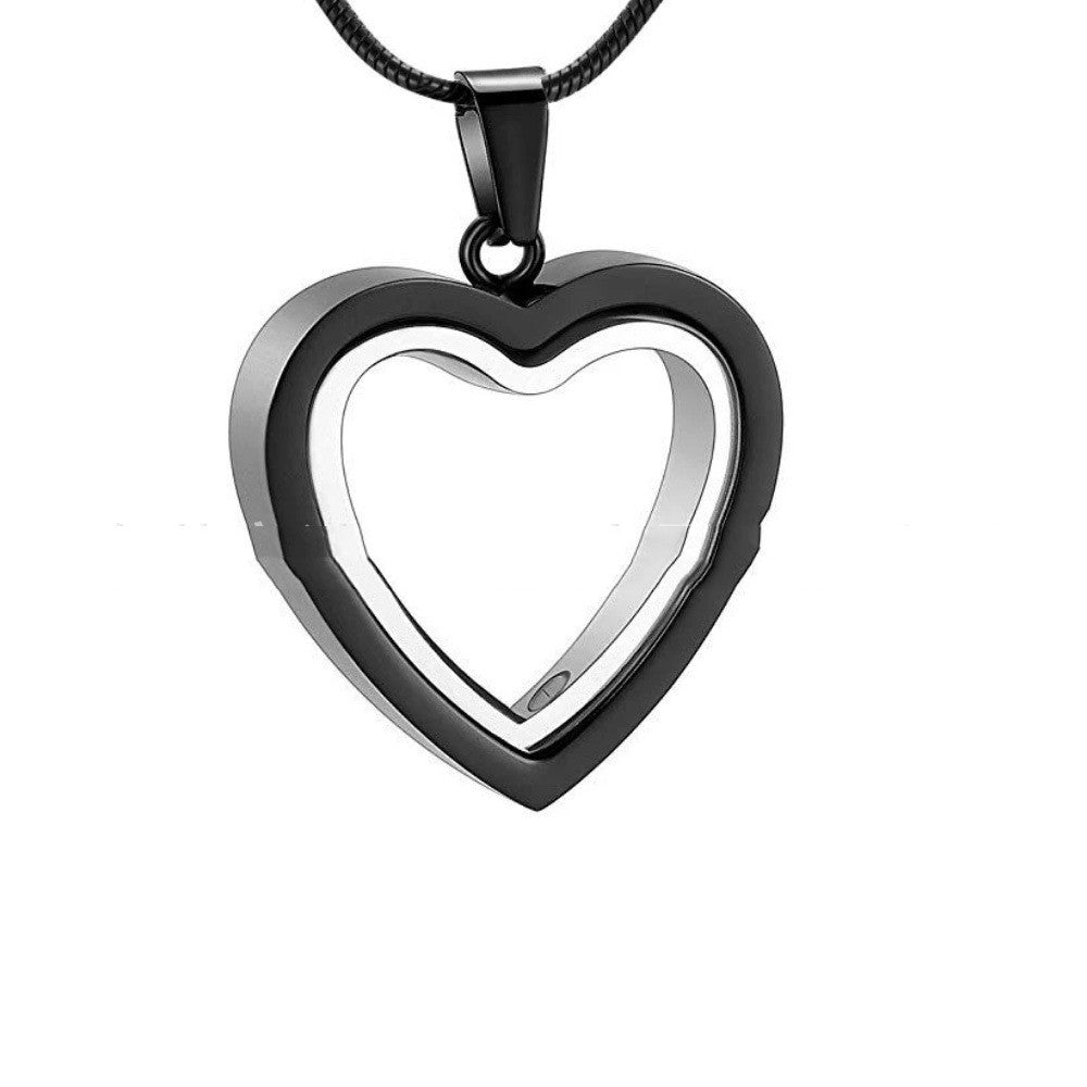 Stainless Steel Ornament Heart-shaped Cinerary Casket Pendant
