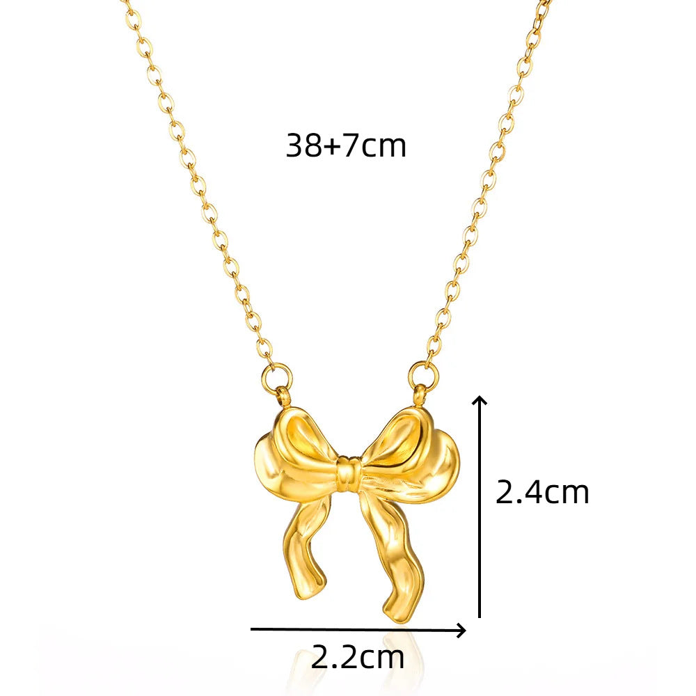 Joyería de Lazo de Acero Inoxidable de 18K Estilo Coreano