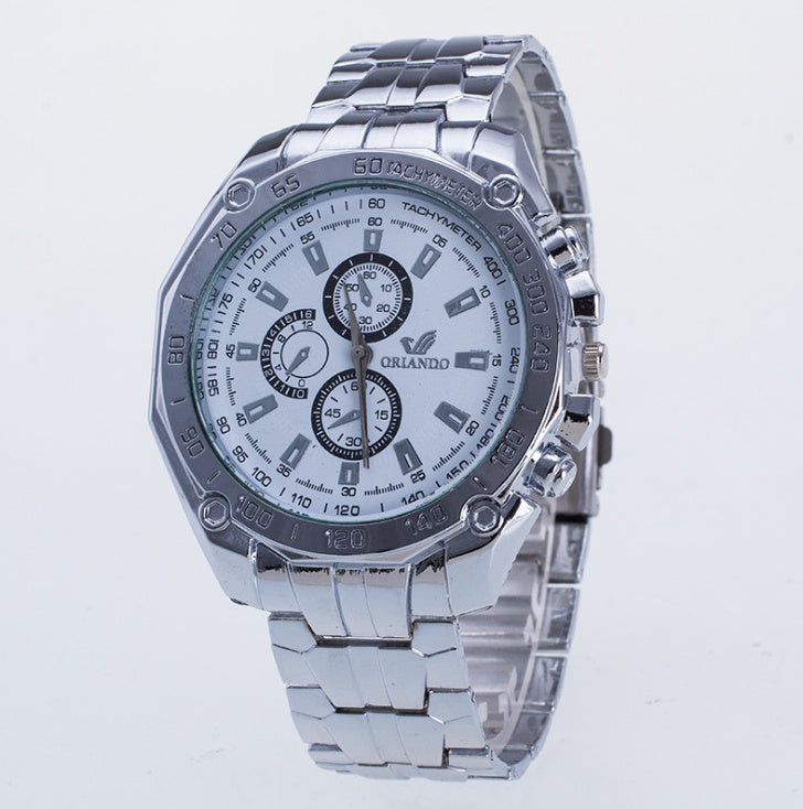 Mode Silber Edelstahl Herrenuhren Top Marke Luxusuhr Männer Sportuhr Herren Casual Armbanduhr Relogio Masculino