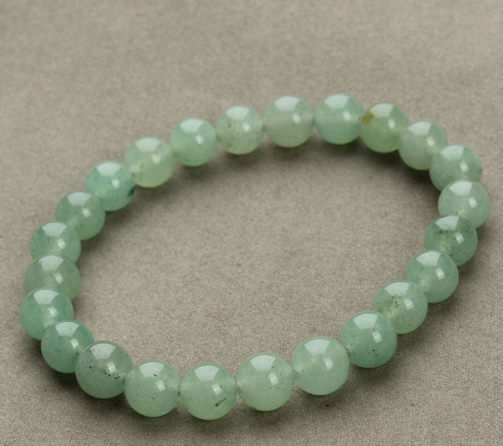 Pulsera de cuentas redondas de piedra arenisca azul aventurina