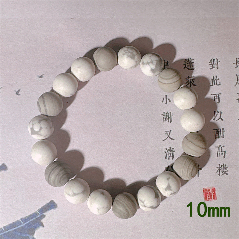 Fashion Gray Stone Zen Bracelet For Women