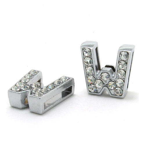 DIY Letter Bracelet 10mm Rhinestone Letter Beads