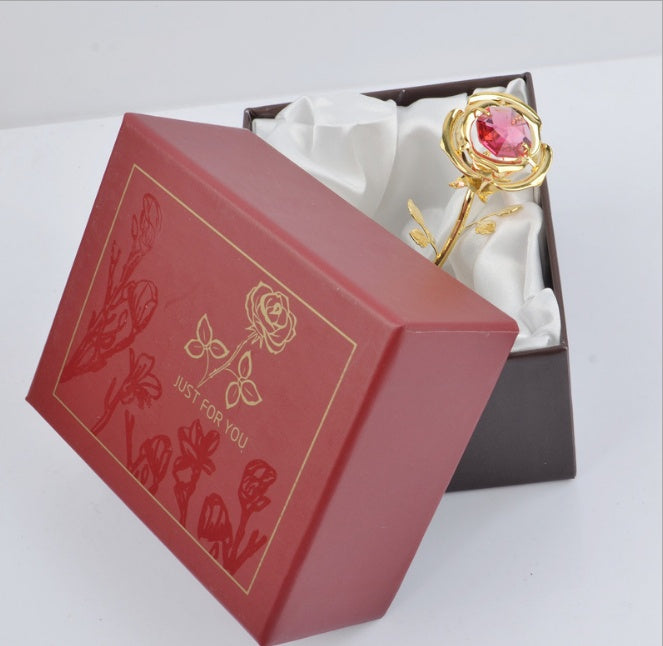 Rosas Con Diamantes Regalos De San Valentín Qixi Para Esposas Y Amantes Decoraciones De Artesanía Para El Hogar