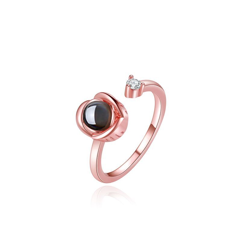 Anillos de pareja personalizados proyectivos para hombres y mujeres