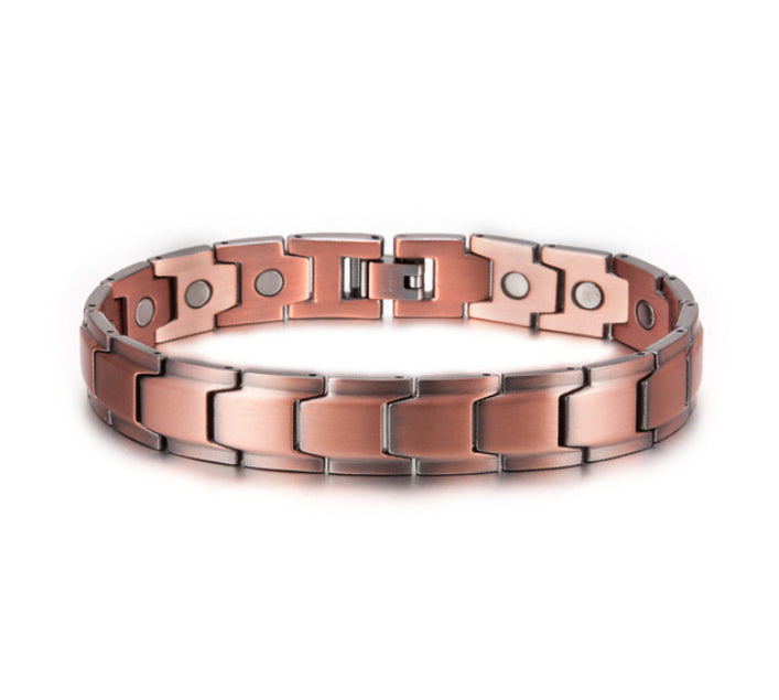 Pulsera de Cobre Puro Magnética Completa Retro